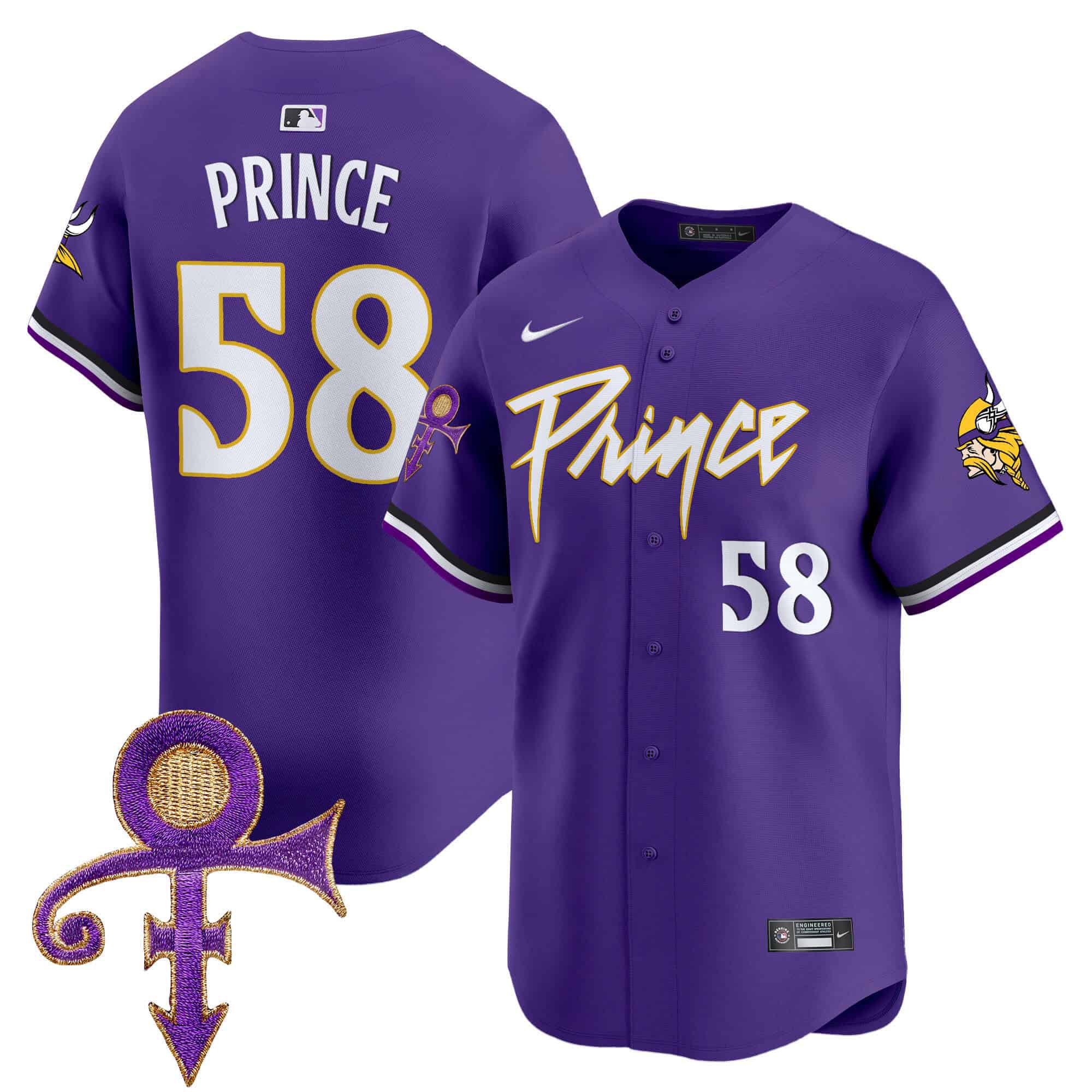 Men Minnesota Vikings #58 Prince Purple 2024 Nike Prince Patch Vapor Premier Limited NFL Jersey->indianapolis colts->NFL Jersey